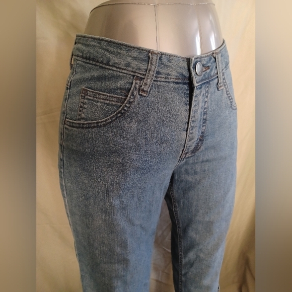 Riders by Lee Light Blue Cropped Capri Denim Jeans - Picture 3 of 10